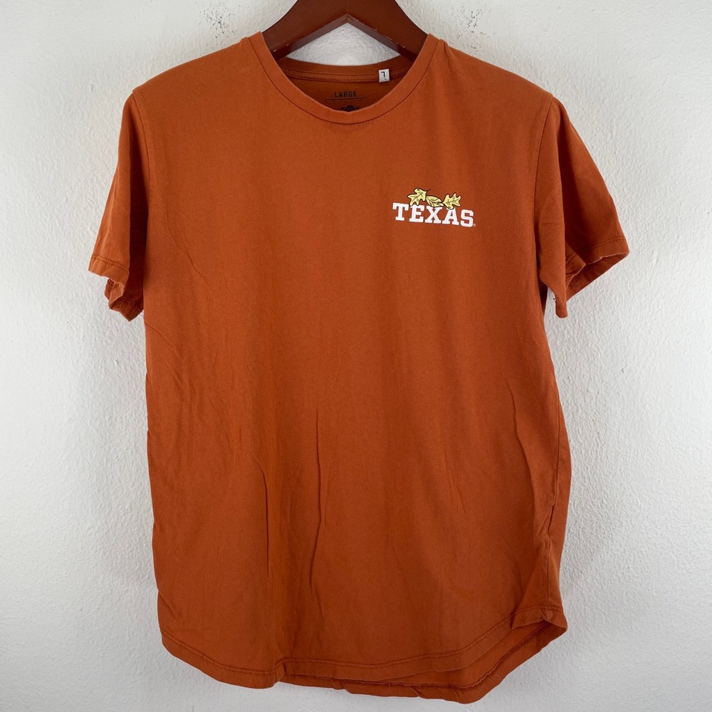UT Texas Longhorns Burnt Orange Graphic T-Shirt Dog Touchdown Football Large
